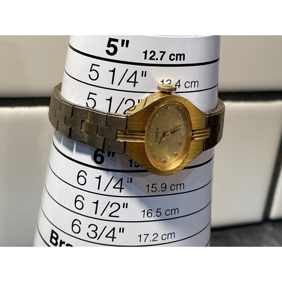 Vintage Ladies Gold Tone Timex Mechanical Wind Up Watch - Picture 3 of 4
